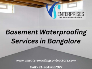 Basement waterproofing services at affordable price in Banglore